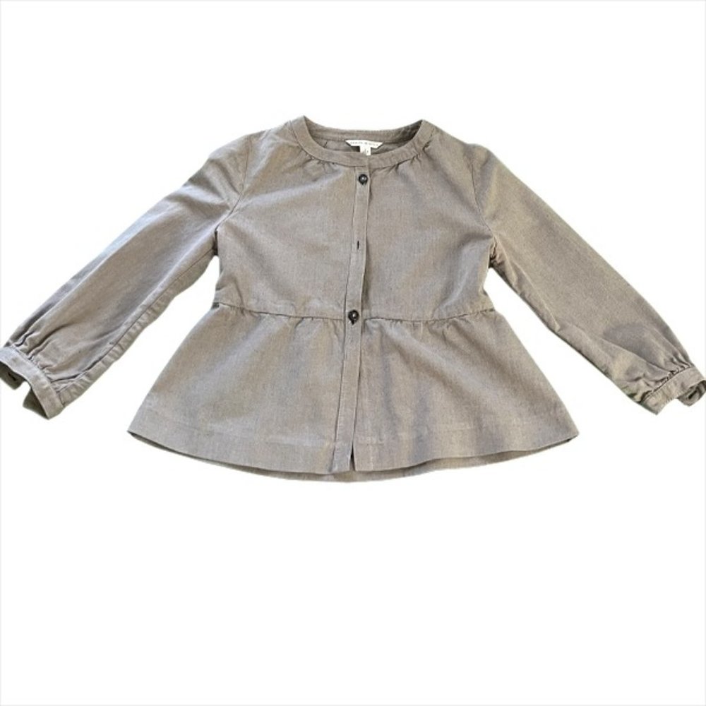 Banana Republic Linen blend Buttoned Babydoll Peplum Blazer Jacket